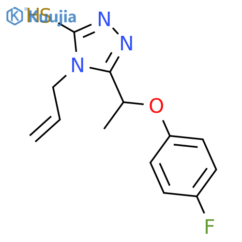 4-Allyl-5-1-(4-fluorophenoxy)ethyl-4H-1,2,4-triazole-3-thiol structure