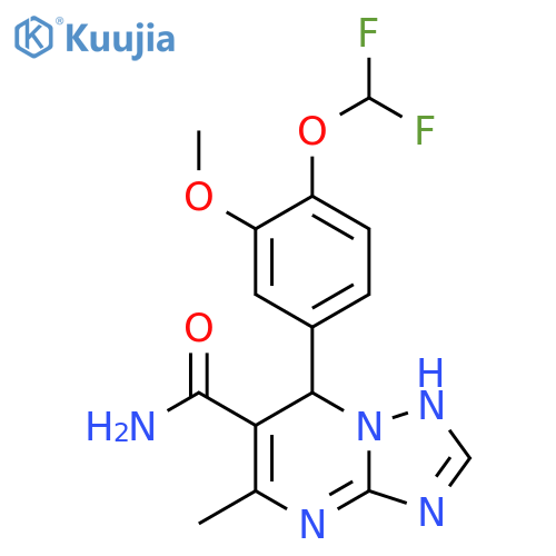 7-4-(difluoromethoxy)-3-methoxyphenyl-5-methyl-4H,7H-1,2,4triazolo1,5-apyrimidine-6-carboxamide structure