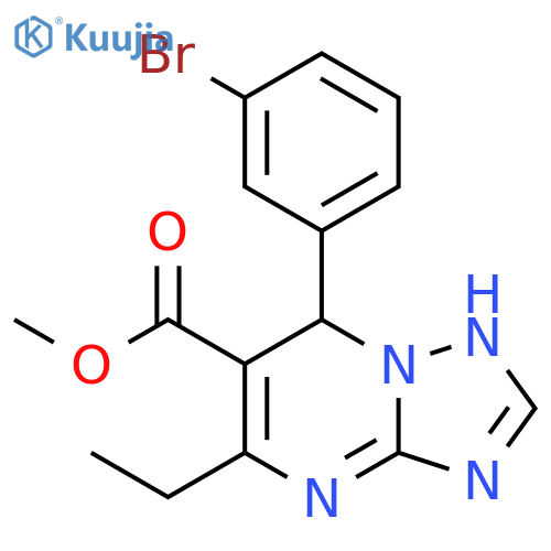 methyl 7-(3-bromophenyl)-5-ethyl-4H,7H-1,2,4triazolo1,5-apyrimidine-6-carboxylate structure