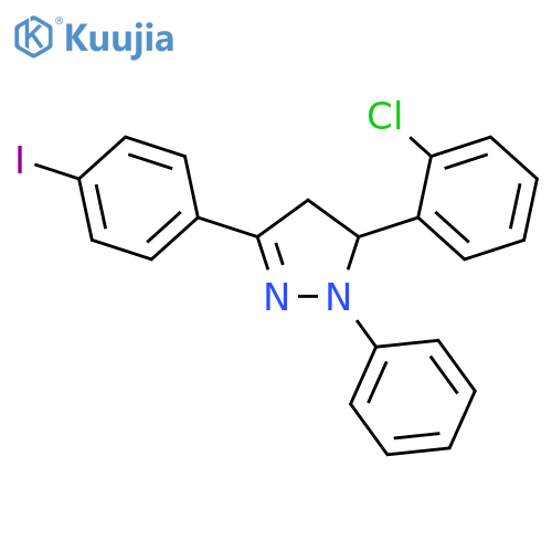 5-(2-chlorophenyl)-3-(4-iodophenyl)-1-phenyl-4,5-dihydro-1H-pyrazole structure