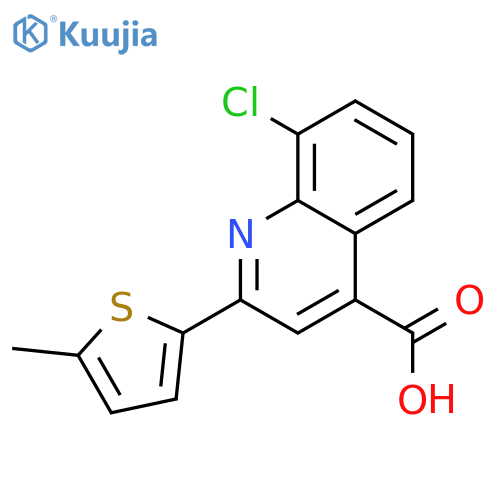 8-Chloro-2-(5-methylthien-2-yl)quinoline-4-carboxylic acid structure