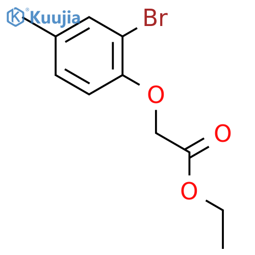 Acetic acid, (2-bromo-4-methylphenoxy)-, ethyl ester structure