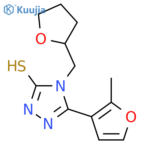 5-(2-Methyl-3-furyl)-4-(tetrahydrofuran-2-ylmethyl)-4H-1,2,4-triazole-3-thiol structure