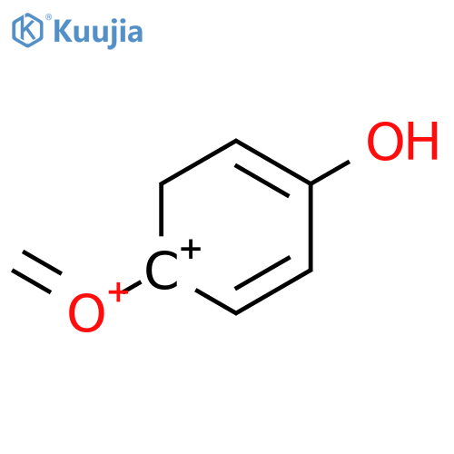 Cyclohexadienylium, 4-hydroxy-1-(methyleneoxonio)- structure