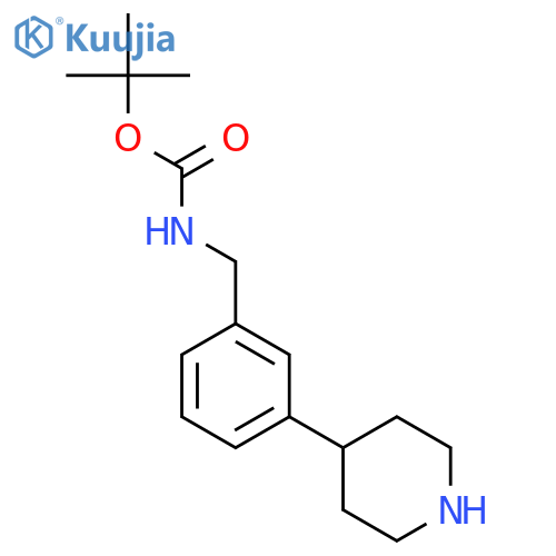 tert-Butyl 3-(piperidin-4-yl)benzylcarbamate structure