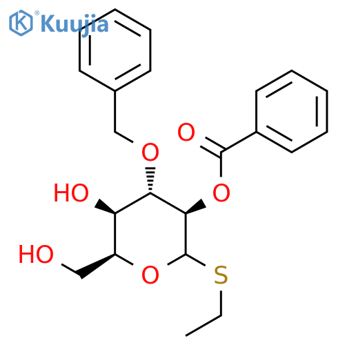 L-Idopyranoside, ethyl 3-O-(phenylmethyl)-1-thio-, 2-benzoate structure