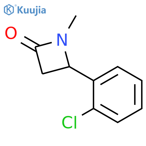 2-AZETIDINONE, 4-(2-CHLOROPHENYL)-1-METHYL- structure