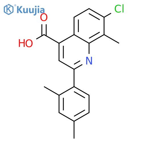 7-Chloro-2-(2,4-dimethylphenyl)-8-methylquinoline-4-carboxylic acid structure