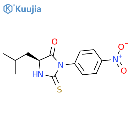 4-IMIDAZOLIDINONE, 5-(2-METHYLPROPYL)-3-(4-NITROPHENYL)-2-THIOXO-, (5S)- structure