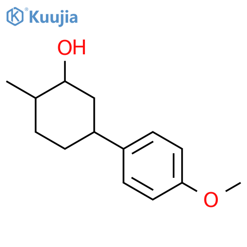 Cyclohexanol, 5-(4-methoxyphenyl)-2-methyl- structure