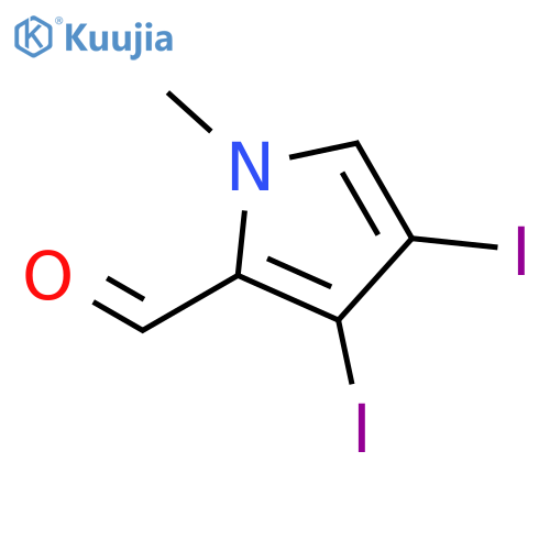 1H-Pyrrole-2-carboxaldehyde, 3,4-diiodo-1-methyl- structure