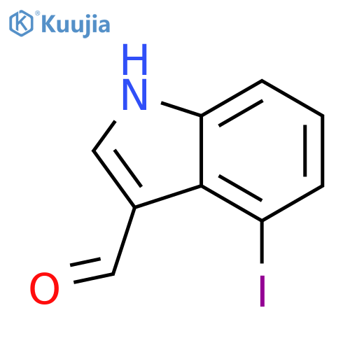 4-iodo-1H-indole-3-carbaldehyde structure