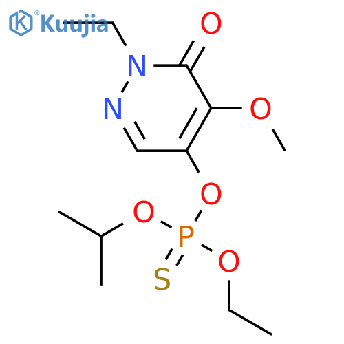 O-ethyl O-(1-ethyl-5-methoxy-6-oxo-1,6-dihydropyridazin-4-yl) O-(1-methylethyl) thiophosphate structure