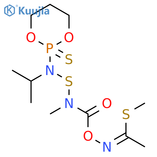 methyl (1Z)-N-[(methyl{[(1-methylethyl)(2-sulfido-1,3,2-dioxaphosphinan-2-yl)amino]sulfanyl}carbamoyl)oxy]ethanimidothioate structure