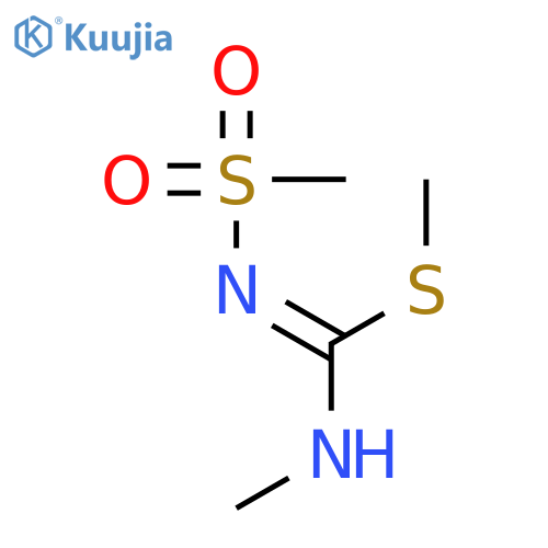 Carbamimidothioic acid, N-methyl-N'-(methylsulfonyl)-, methyl ester structure