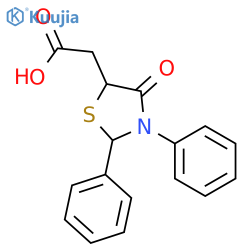 5-Thiazolidineacetic acid, 4-oxo-2,3-diphenyl- structure