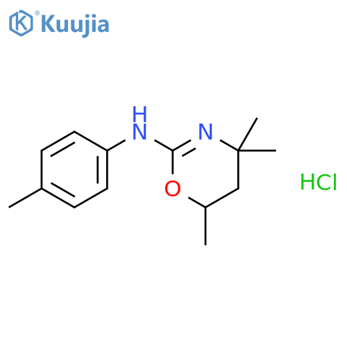 4H-1,3-Oxazin-2-amine,5,6-dihydro-4,4,6-trimethyl-N-(4-methylphenyl)-, hydrochloride (1:1) structure