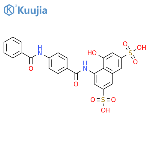 2,7-Naphthalenedisulfonicacid, 4-[[4-(benzoylamino)benzoyl]amino]-5-hydroxy-, sodium salt (1:2) structure