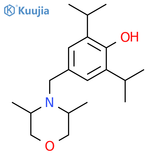 4-[(3,5-dimethylmorpholin-4-yl)methyl]-2,6-di(propan-2-yl)phenol structure