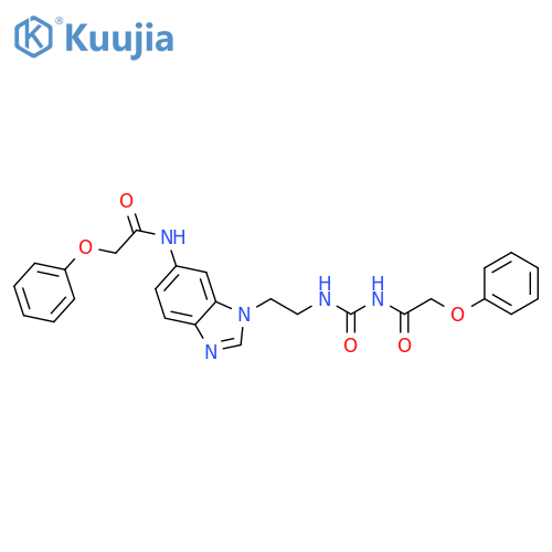 Acetamide,2-phenoxy-N-[[[2-[6-[(phenoxyacetyl)amino]-1H-benzimidazol-1-yl]ethyl]amino]carbonyl]- structure