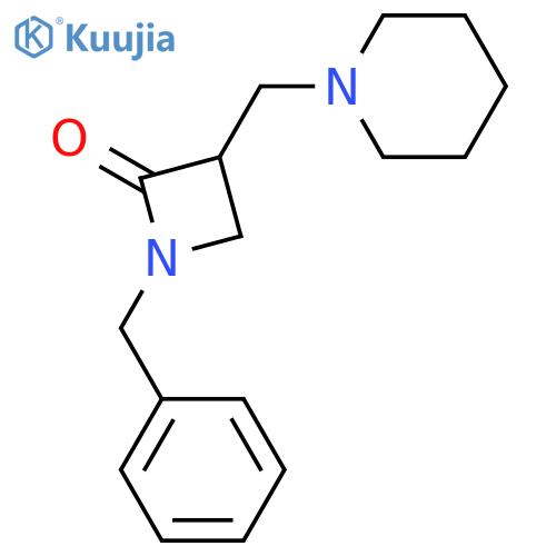 2-Azetidinone, 1-(phenylmethyl)-3-(1-piperidinylmethyl)- structure