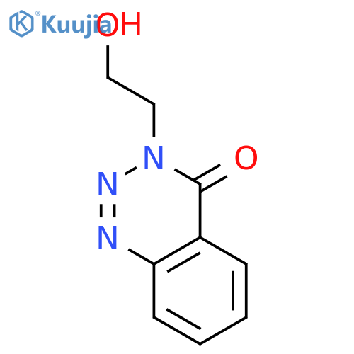 1,2,3-Benzotriazin-4(3H)-one, 3-(2-hydroxyethyl)- structure