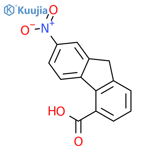 9H-Fluorene-4-carboxylicacid, 7-nitro- structure
