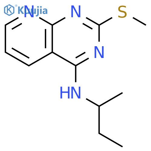 PYRIDO[2,3-D]PYRIMIDIN-4-AMINE, N-(1-METHYLPROPYL)-2-(METHYLTHIO)- structure