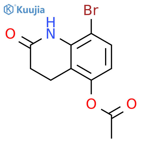 2(1H)-Quinolinone, 5-(acetyloxy)-8-bromo-3,4-dihydro- structure