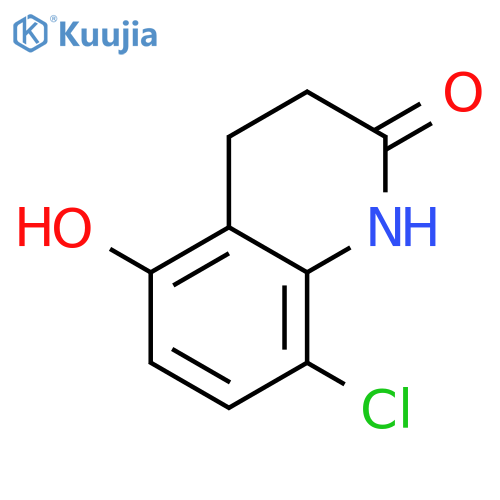 2(1H)-QUINOLINONE, 8-CHLORO-3,4-DIHYDRO-5-HYDROXY- structure