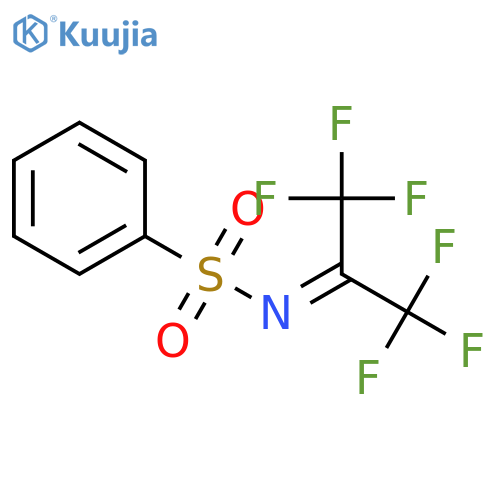 Benzenesulfonamide, N-[2,2,2-trifluoro-1-(trifluoromethyl)ethylidene]- structure