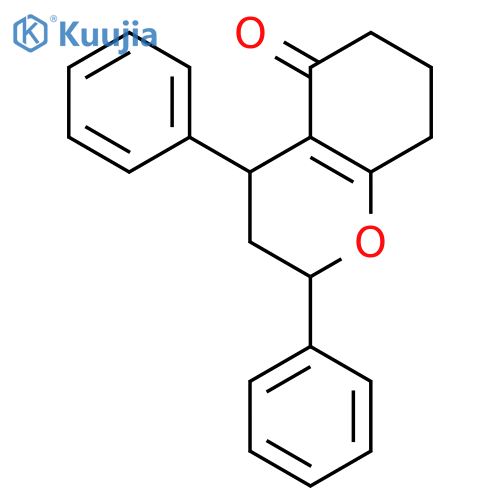 5H-1-Benzopyran-5-one, 2,3,4,6,7,8-hexahydro-2,4-diphenyl- structure