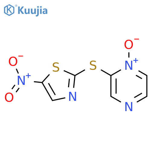 2-[(5-nitro-1,3-thiazol-2-yl)sulfanyl]pyrazine 1-oxide structure