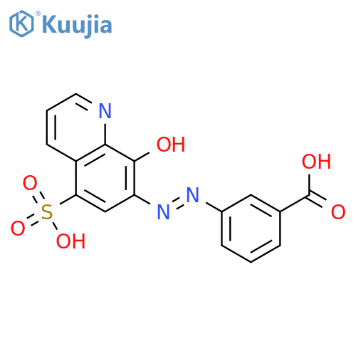 BENZOIC ACID, 3-[(8-HYDROXY-5-SULFO-7-QUINOLINYL)AZO]- structure