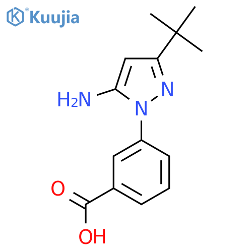 3-(5-Amino-3-tert-butyl-pyrazol-1-yl)benzoic Acid structure