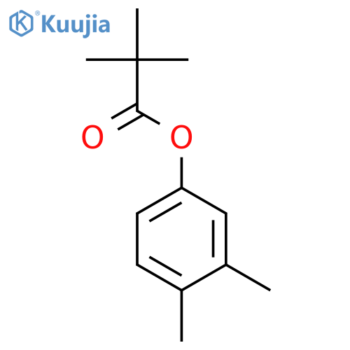 Propanoic acid, 2,2-dimethyl-, 3,4-dimethylphenyl ester structure