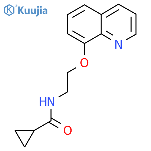 N-2-(quinolin-8-yloxy)ethylcyclopropanecarboxamide structure