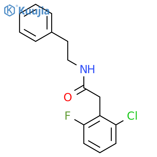 2-(2-chloro-6-fluorophenyl)-N-(2-phenylethyl)acetamide structure