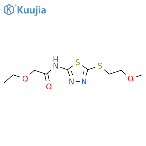 2-ethoxy-N-{5-[(2-methoxyethyl)sulfanyl]-1,3,4-thiadiazol-2-yl}acetamide structure