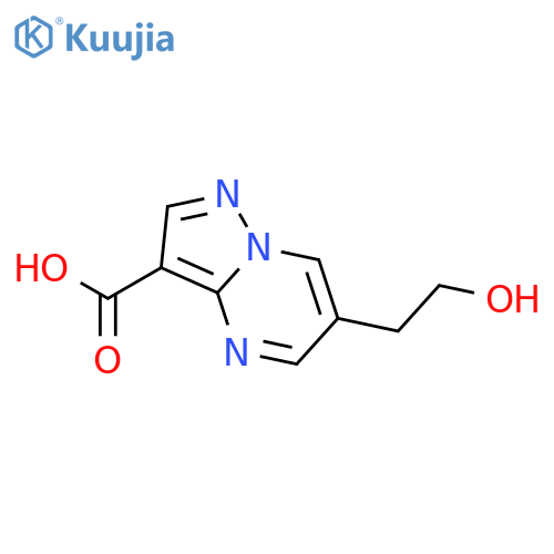 6-(2-Hydroxyethyl)pyrazolo1,5-apyrimidine-3-carboxylic acid structure