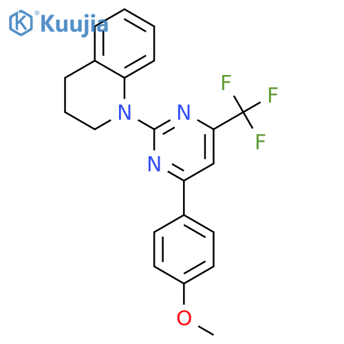 <br>1-[4-(4-Methoxy-phenyl)-6-trifluoromethyl-pyrimidin-2-yl]-1,2,3,4-tetrahydr o-quinoline structure