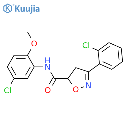 <br>3-(2-Chloro-phenyl)-4,5-dihydro-isoxazole-5-carboxylic acid (5-chloro-2-met hoxy-phenyl)-amide structure