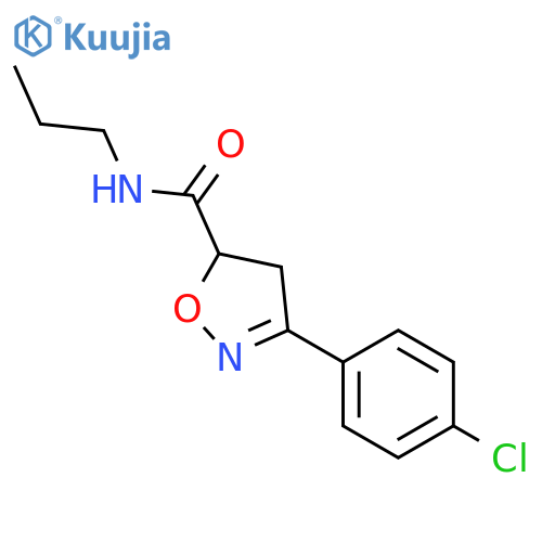 3-(4-Chloro-phenyl)-4,5-dihydro-isoxazole-5-carboxylic acid propylamide structure