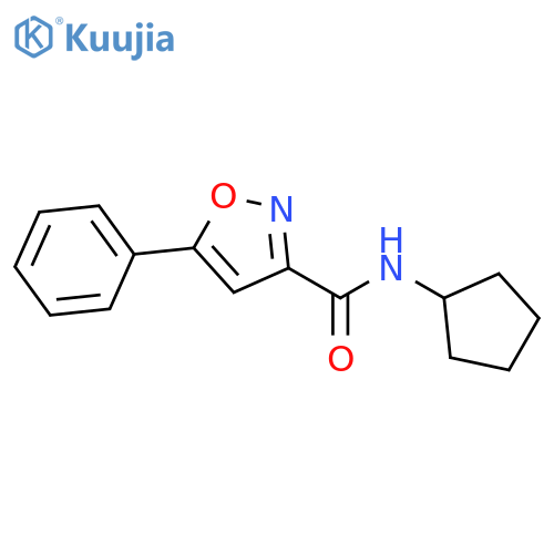 3-Isoxazolecarboxamide,N-cyclopentyl-5-phenyl- structure