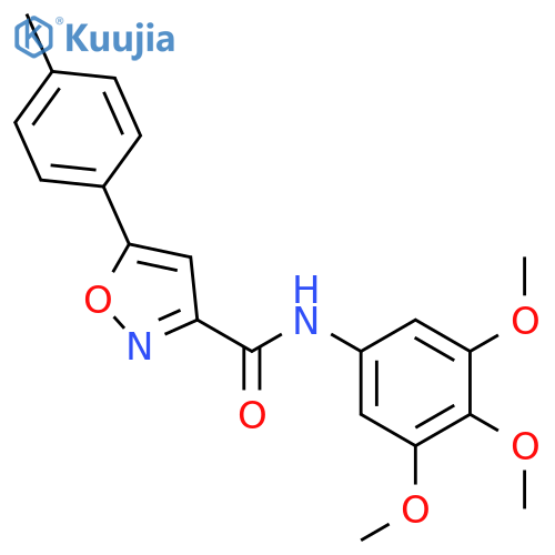 5-(4-methylphenyl)-N-(3,4,5-trimethoxyphenyl)-3-isoxazolecarboxamide structure