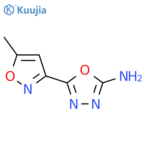5-(5-methylisoxazol-3-yl)-1,3,4-oxadiazol-2-amine structure