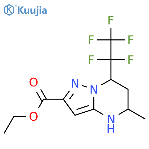 Ethyl 5-Methyl-7-(pentafluoroethyl)-4,5,6,7-tetrahydropyrazolo1,5-apyrimidine-2-carboxylate structure