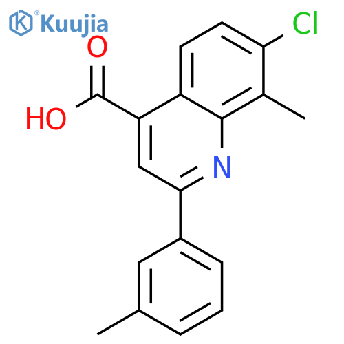 7-Chloro-8-methyl-2-(3-methylphenyl)quinoline-4-carboxylic acid structure