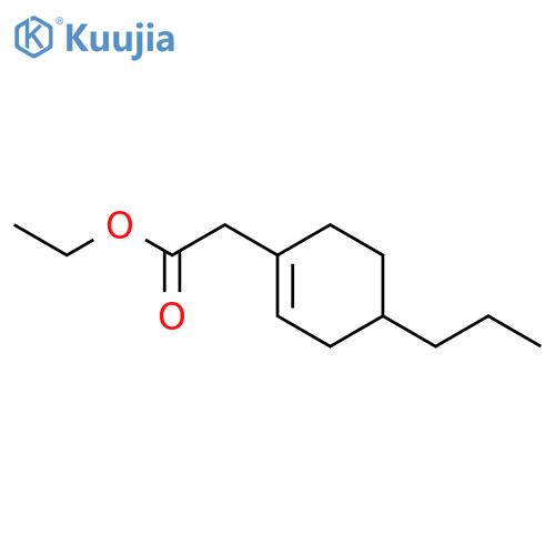 1-Cyclohexene-1-acetic acid, 4-propyl-, ethyl ester structure