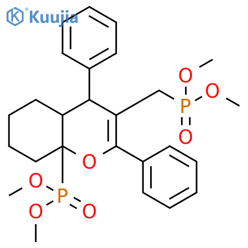 Phosphonic acid, [[8a-(dimethoxyphosphinyl)-4a,5,6,7,8,8a-hexahydro-2,4-diphenyl-4H-1-benzopyran-3-yl]methyl]-, dimethyl ester (9CI) structure